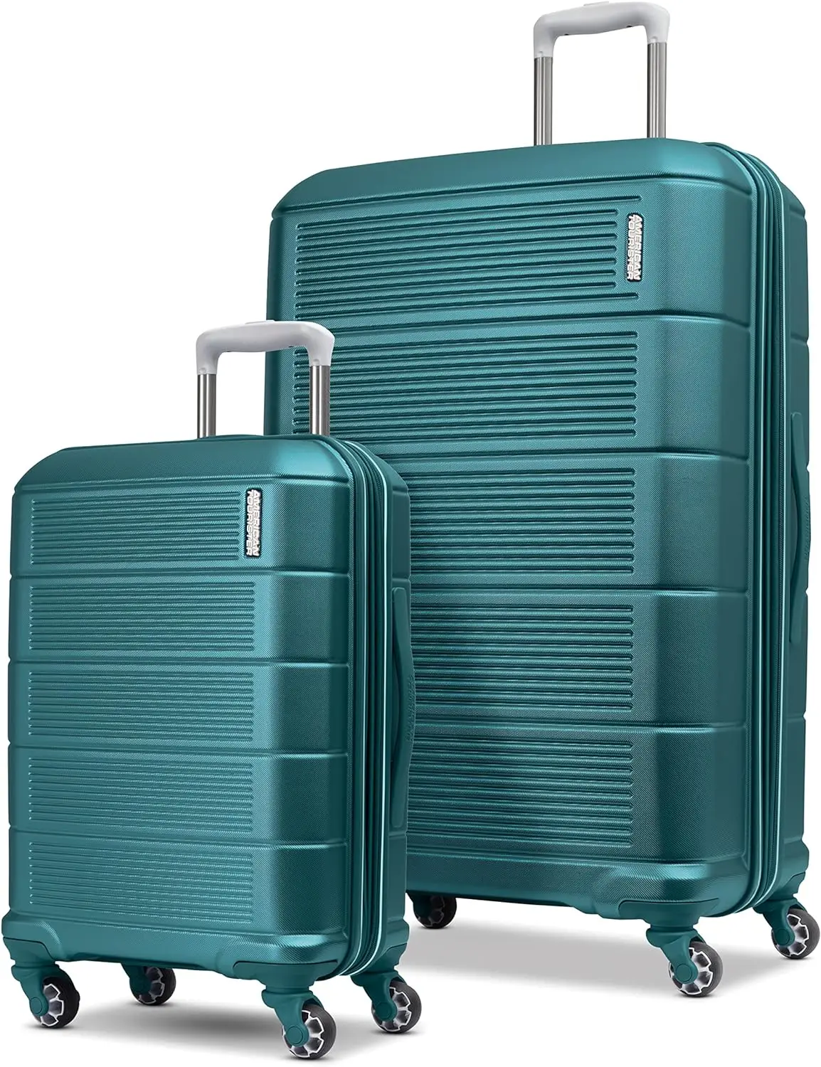 Stratum 2.0 Hardside Expandable Luggage With Spinners, Bright Teal, 2Pc Set (Carry-On/Large)