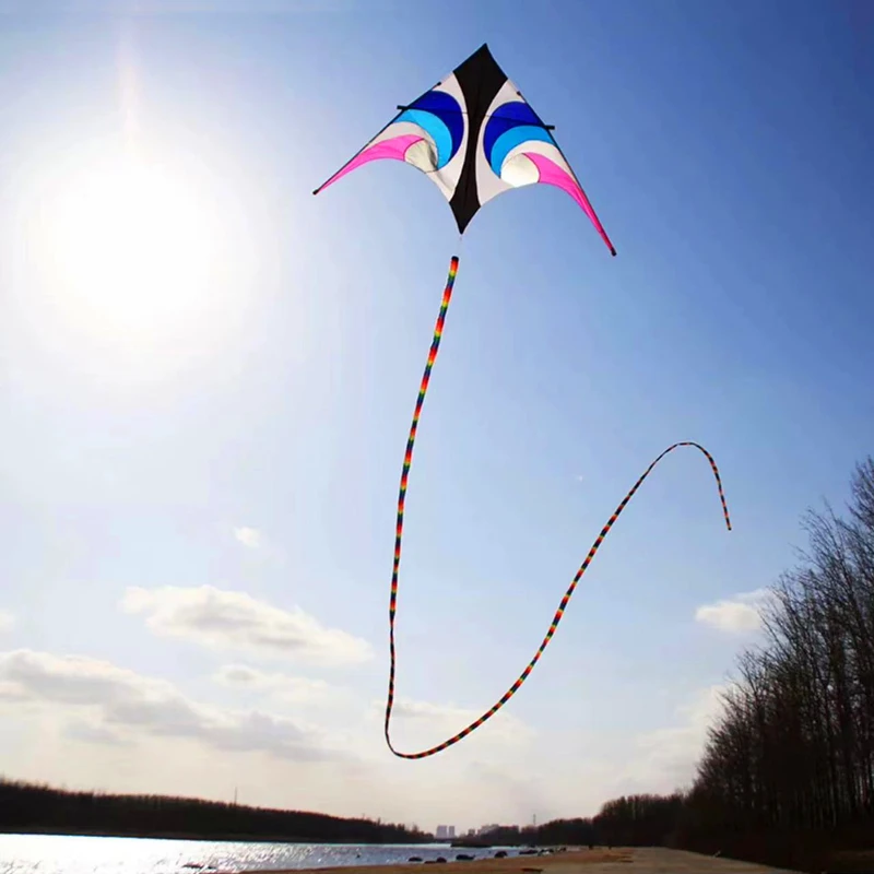 จัดส่งฟรี 5 M ขนาดใหญ่ CYCLONE Delta Kite สําหรับผู้ใหญ่ Kites โรงงานตกปลา Kite พอดีเกมกระดานสายเดียวบินกลางแจ้ง