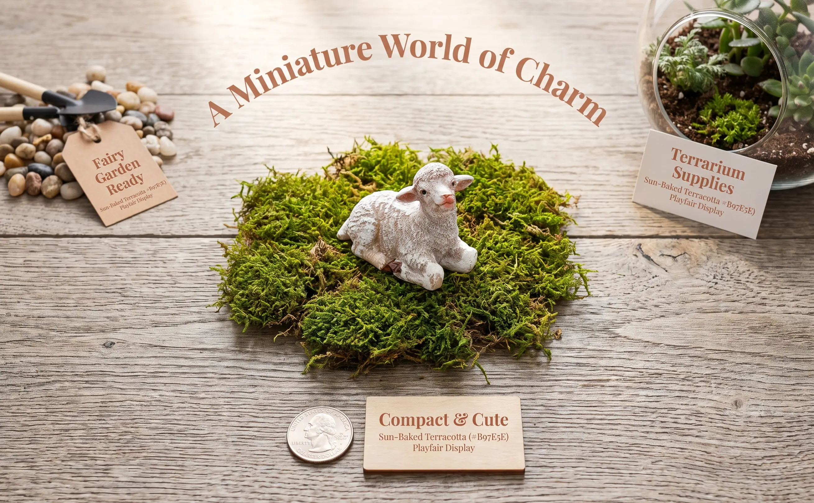 2Pcs Resin Lamb Decor Adorable Garden Home Decoration Craft Gift for Family Resin Outdoor Ornament Lifelike Creative