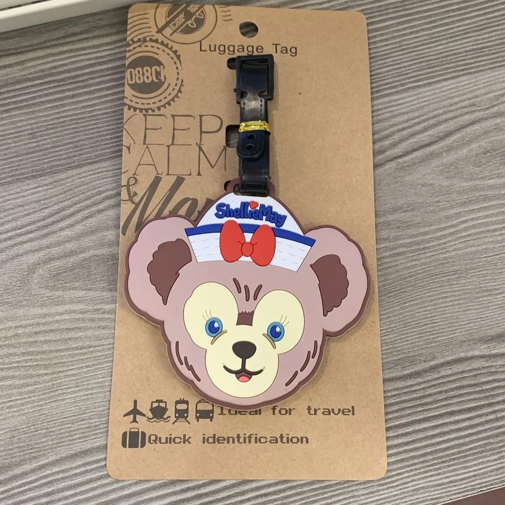 Cartoon Luggage Tag Disney Anime Stitch Pooh Bear Sullivan StellaLou ShellieMay LinaBell Boarding Tags Recognition Card Pendant