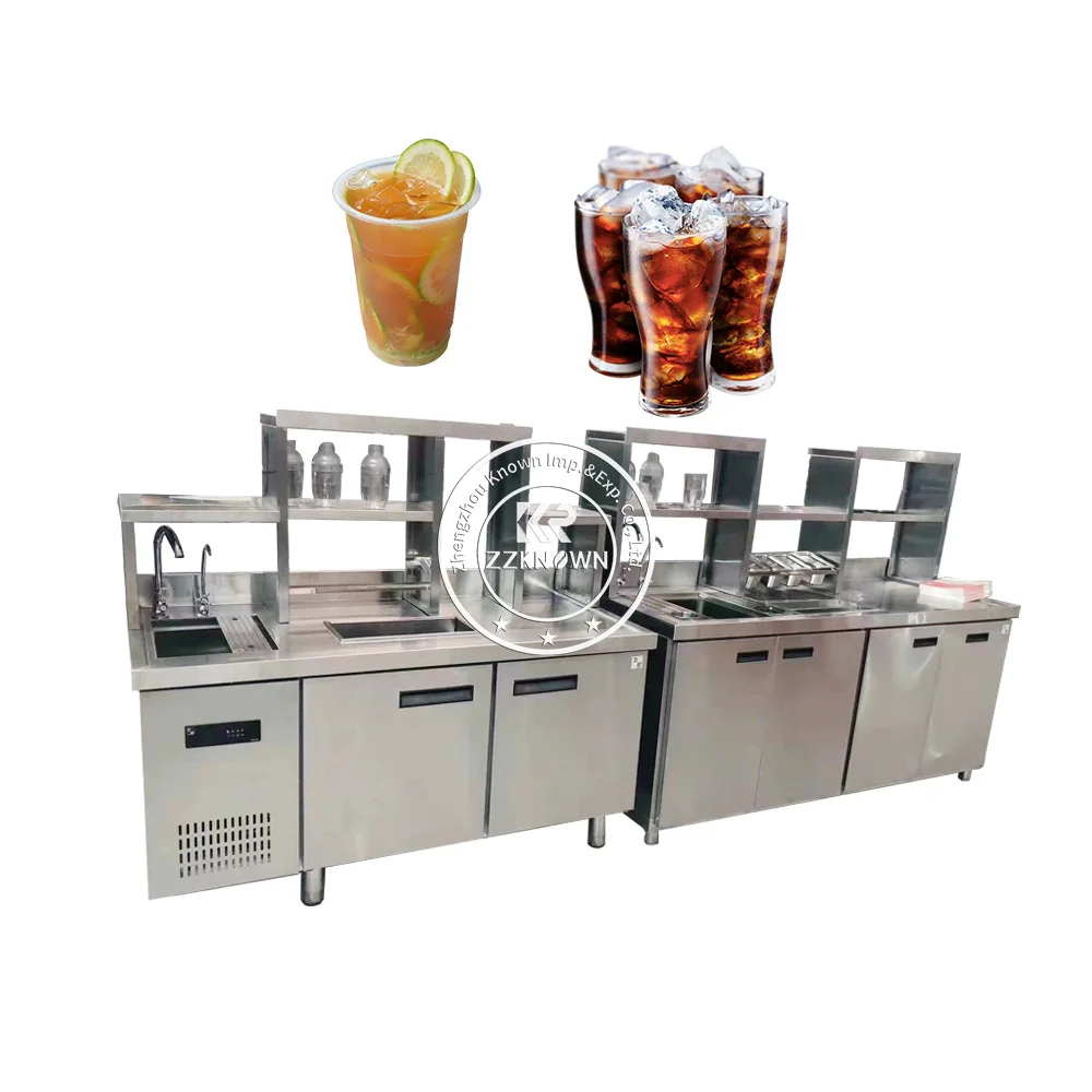 2024 Stainless Steel Cocktail Station Bar Counter Industrial Set Sale For Bar pub party restaurant hotel