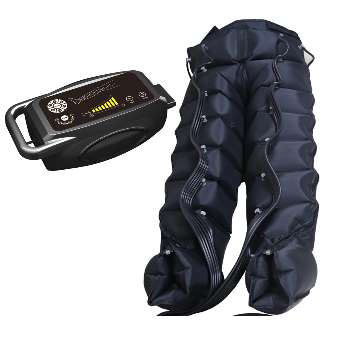 6-Chamber Sport Compression Pants with Air Pressure Leg Therapy Recovery Pump Massager for Body Foot Waist