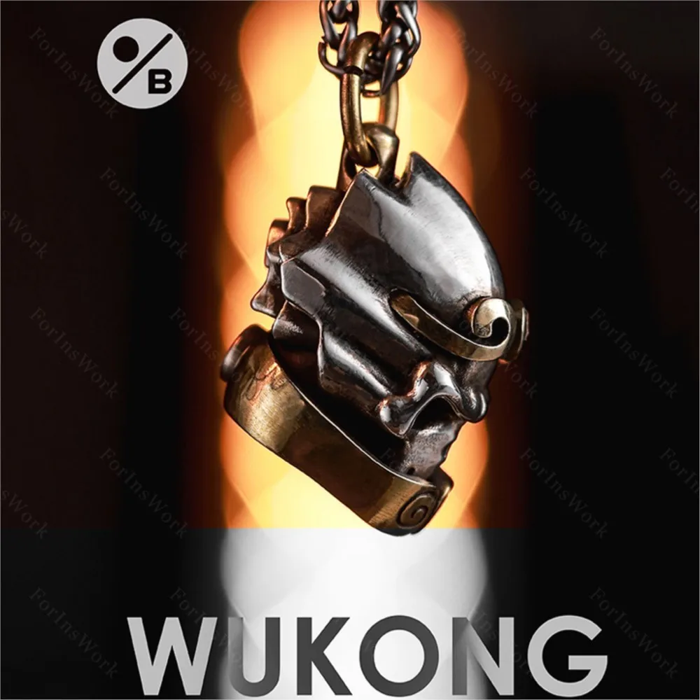 ONE BEAN WUKONG Pendent S925 Sliver EDC Decorative Accessories Desk Toy