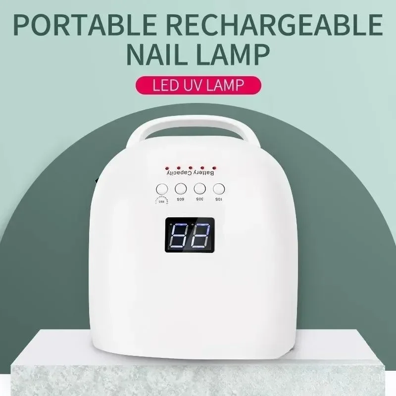 NEW Rechargeable 86W UV LED Nail Lamp Cordless Nail Dryer for Gel Polish Professional Nail Art Manicure Tools for Home and Salon