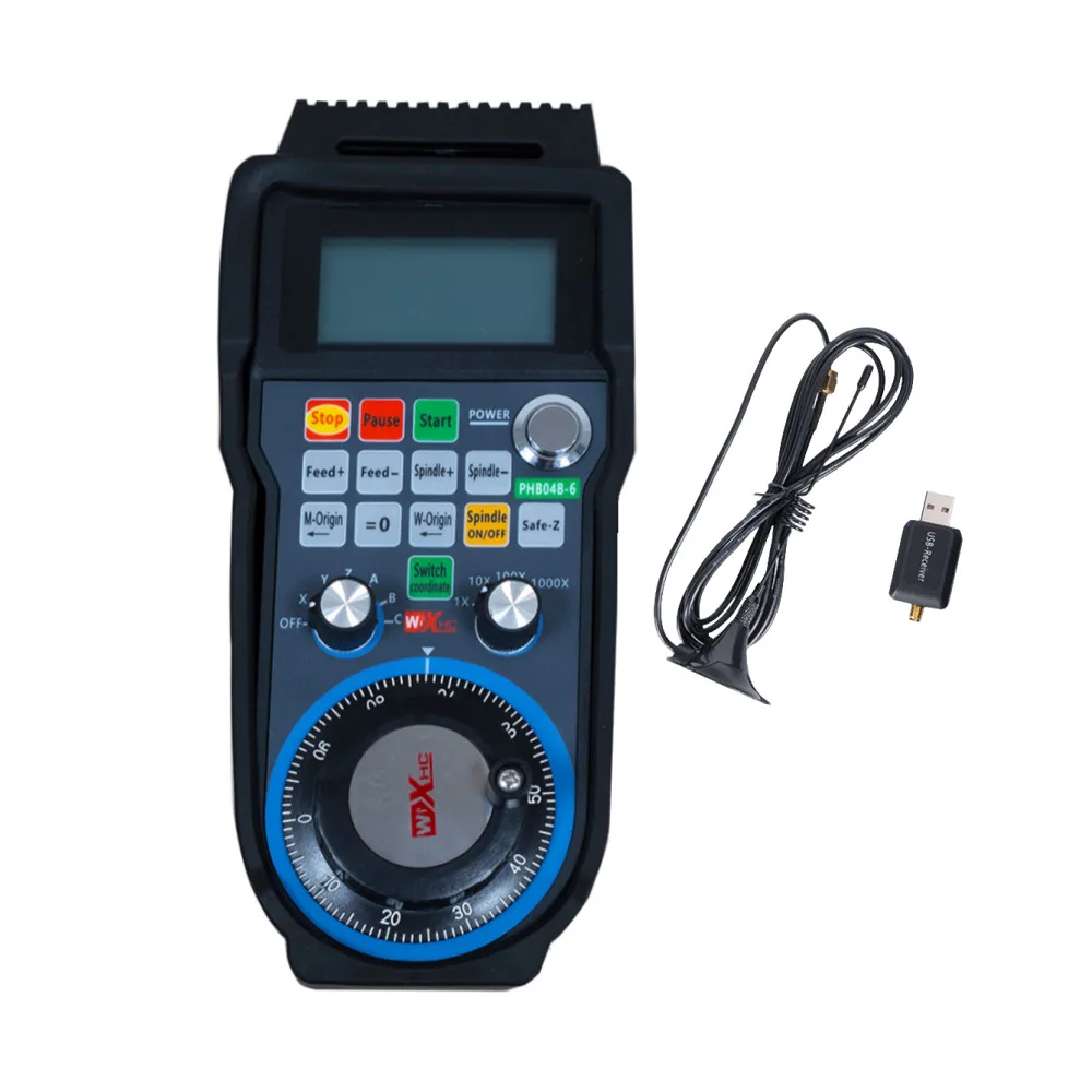 WiXHC Manufacturer wireless Programmable CNC Remote Handwheel MPG Pendant Machine Tool Accessories Controlador CNC PHB04B 6 axis