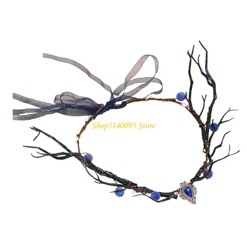 Dxae Bohemian Hair Band Branch ELF Vine para cabello para evento Festival actividades aire libre