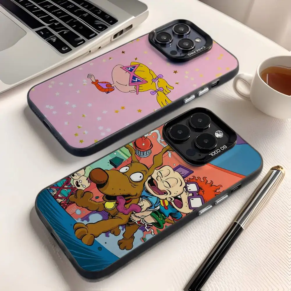 

Rugrat Chuckie Angelica Phone Case For iPhone 16,15,14,13,12,11,8,7,Pro,Max,Plus,Mini,XS,SE Anti Fall Black Matte Hard
