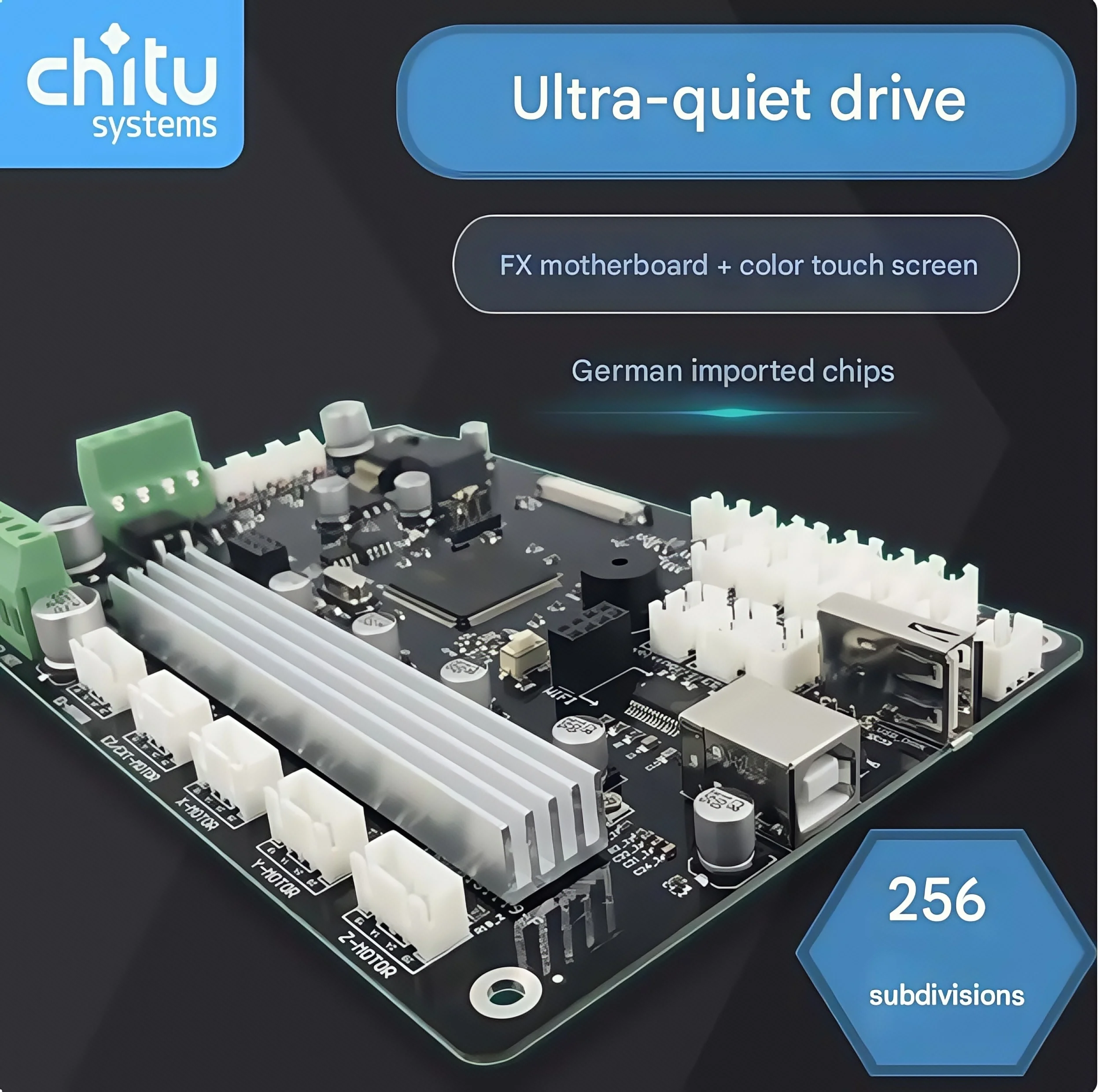 

3D printer motherboard Chitu F X series TMC2209 driver ultra-quiet 256 subdivision control board DIY