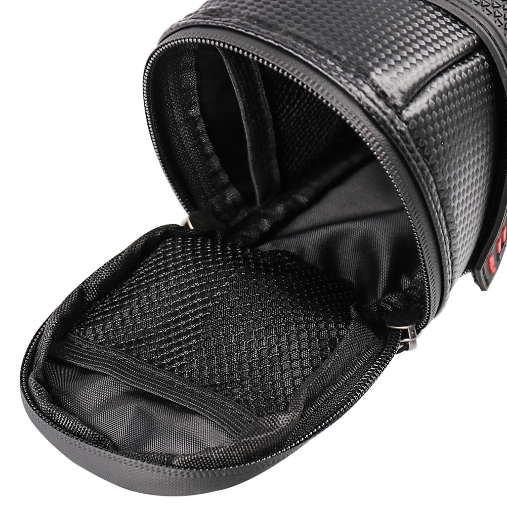 

Saddle Bag Waterproof Road Bike Rear Bags Cycling Rear Seat Bag Reflective Bike Tail Bag Cycling Equipment(Black)