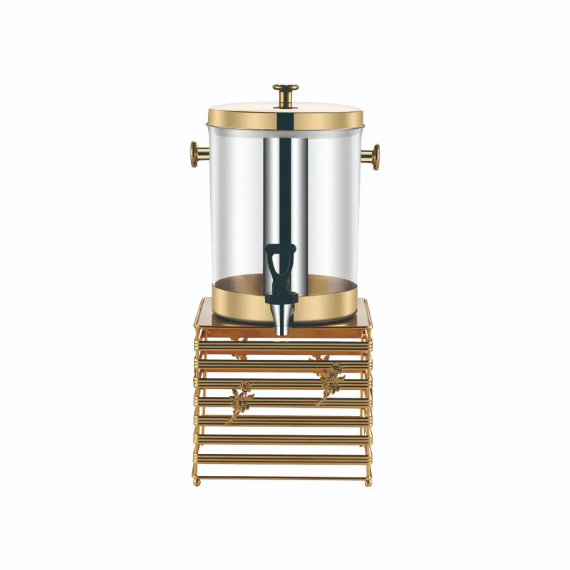Luxury 8L Gold Juice Dispenser Beverage Dispenser Milk Coffee Beverage Beer Dispenser Dining Hotel Luxury Wedding