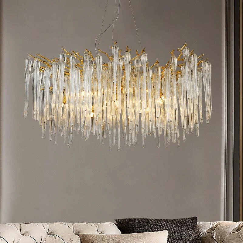 Modern branch crystal Chandeliers Living Room Lights Luxury Villa Decorative lighting Warm dining room island lights