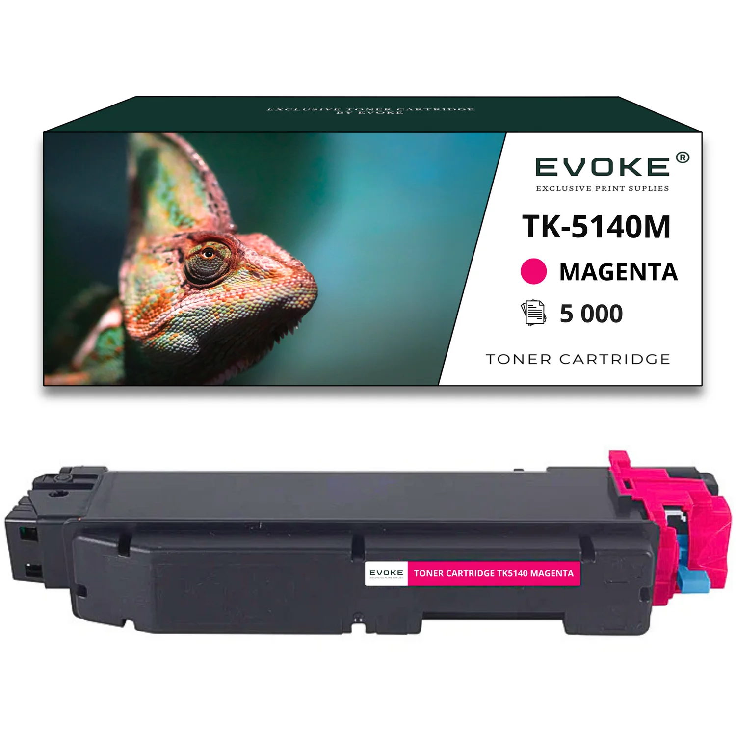 Evoke Compatibele Toner voor Kyocera Tk-5140M Tk5140M Tk-5140 Tk5140 Magenta 5000 Pagina's Ecosys M6030 M6530 P6130