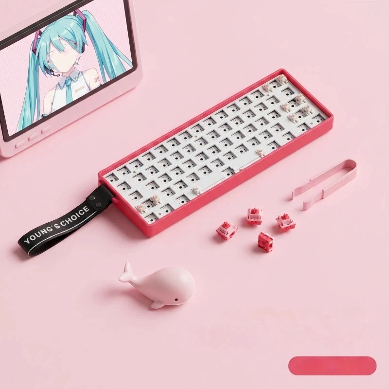 61 Keys Wireless Mechanical Keyboard Kit Full Hot Swappable Rgb Backlit Support 3pin 5pin Switches, N-Key Rollover For Diy Custo