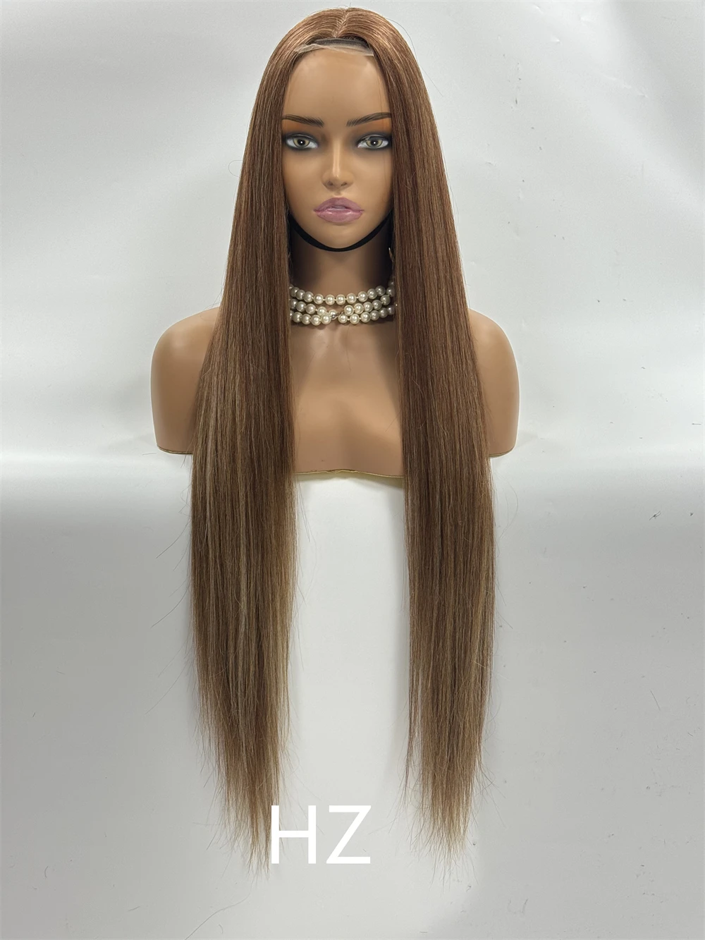 

HZ 27 # Парики фронта шнурка Прямые парики с высококачественными вьющимися париками из синтетических волос и хорошей текстурой