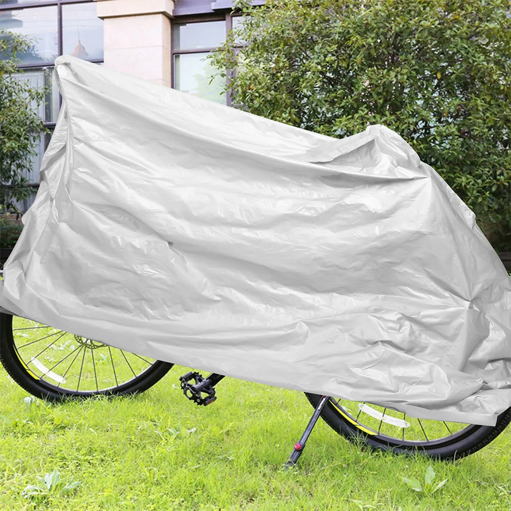 

3pcs Electric Bike Cover PEVA White Waterproof Motorcycle Shade Scooter Outdoor Storage Protection Versatile Longlasting