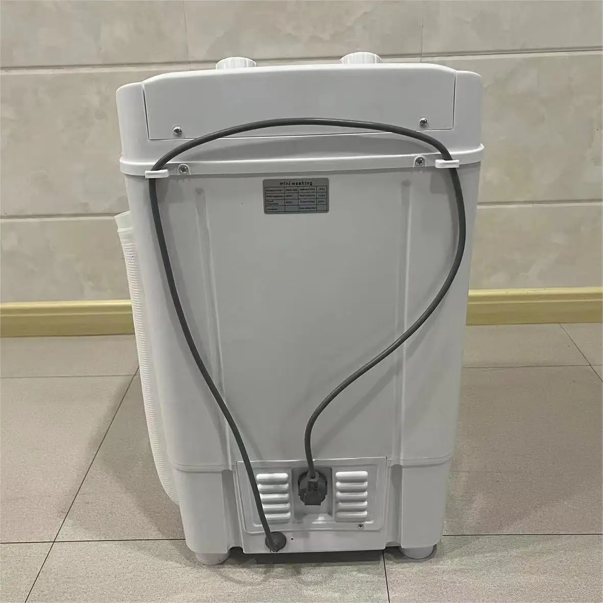 X 7kg Electric Semi-Automatic Single Bucket Top Washing Machine with Plastic Housing English-speaking Features