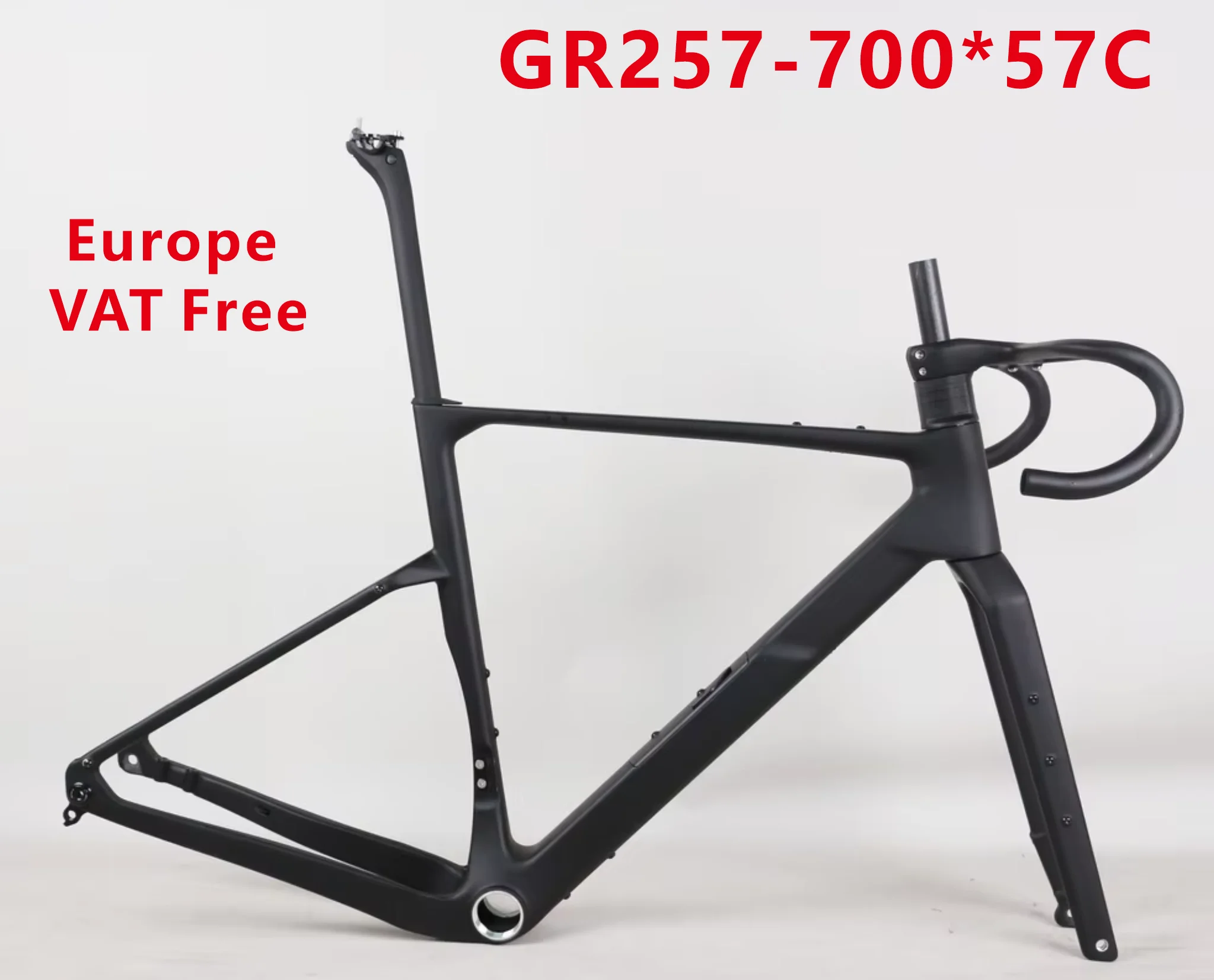GR257 Gravel Disc Bike Frame Max Tire 700X57C UDH hanger Available Size 48/51/54/56/58/61cm