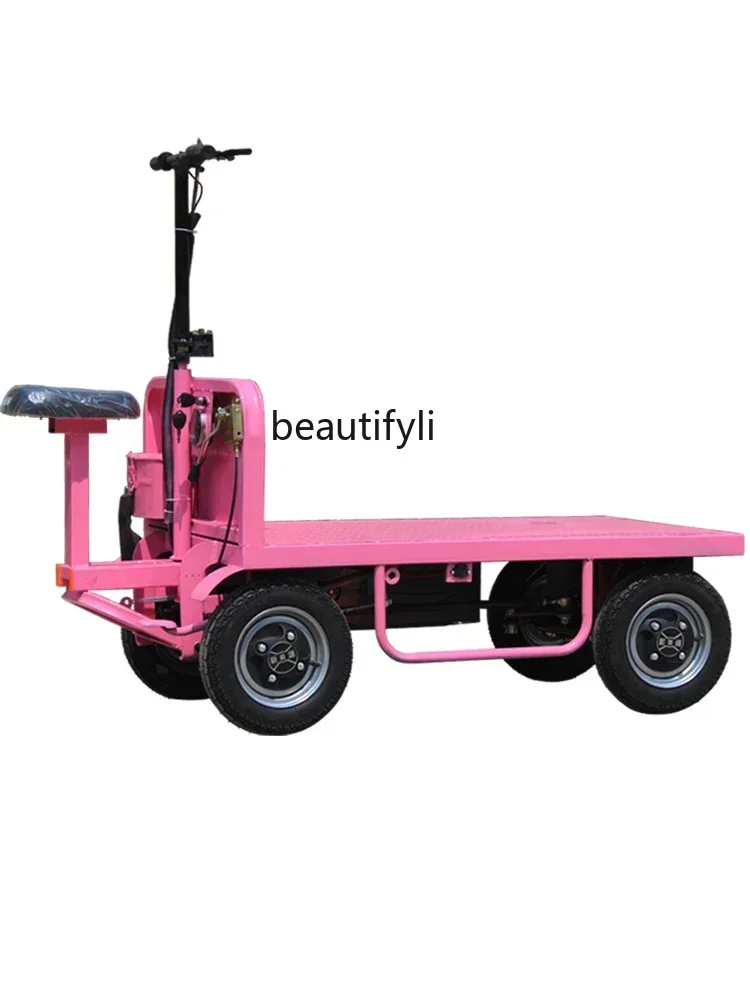 Electric flatbed truck, stall car, mobile breakfast trolley, multi-functional four-wheel mobile snack cartHY