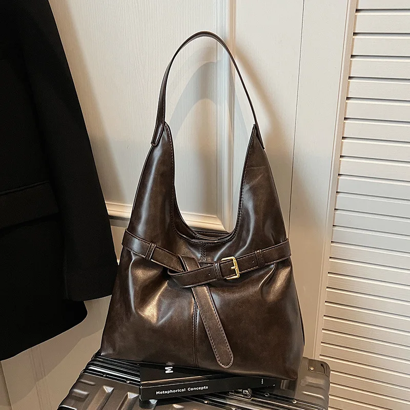 

2025 Autumn Winter Spacious Tote Bag, Trendy Shoulder Purse for Women, Vintage Crossbody, Luxe Day to Night Bag, Textured Sling