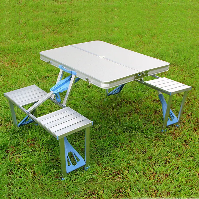 Factory Direct Supply Portable All-in-one Folding Table Chair Set Glamping Style Outdoor Camping