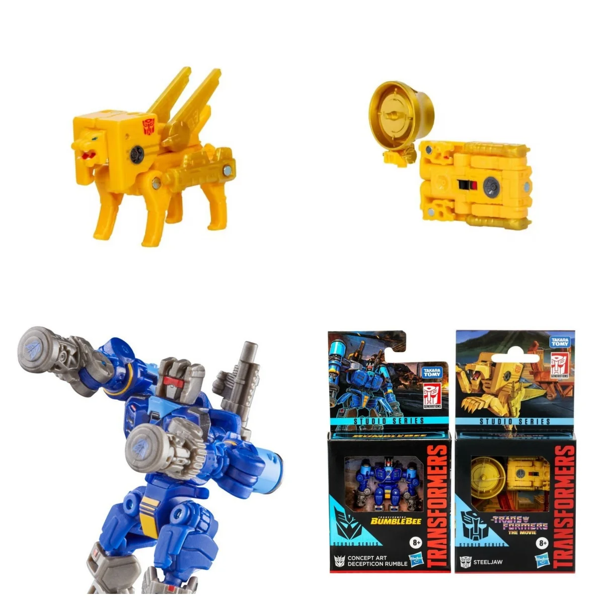 Takara Tomy Hasbro Studio Series Core Bumblebee Concept Art Decepticon Rumble The Movie Steeljaw figura de acción de juguete de 3,5 pulgadas