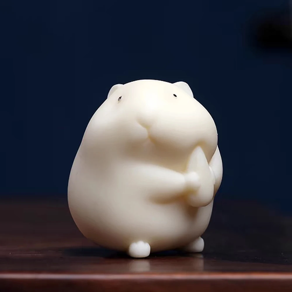 قطعة يد هامستر تاجو جوز ، ماوس لطيف ، زخارف سطح المكتب ، هدية عيد ميلاد ، JW08 ، 5.5x4cm #1