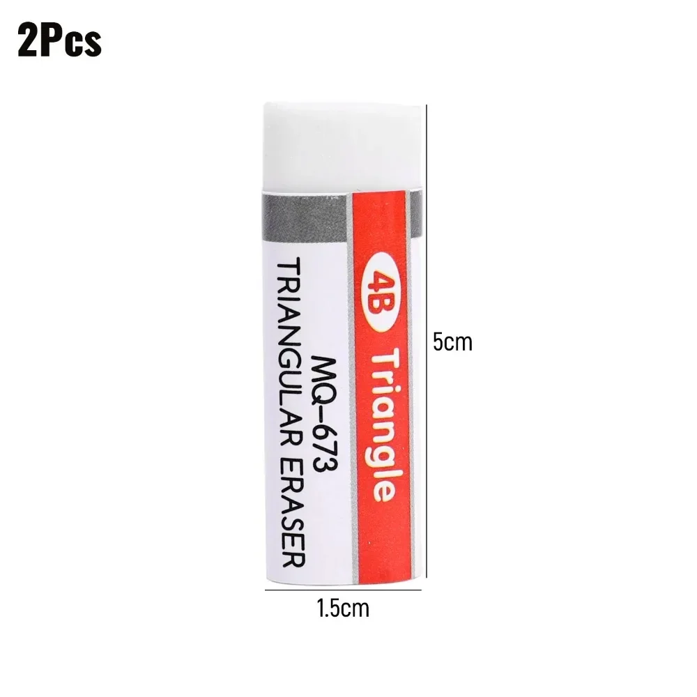 4B محايات مطاطية ممحاة مثلثة ناعمة ونظيفة 2025 نمط جديد محايات قلم رصاص أبيض وأسود لامتحان الطلاب 2/6 قطعة #6