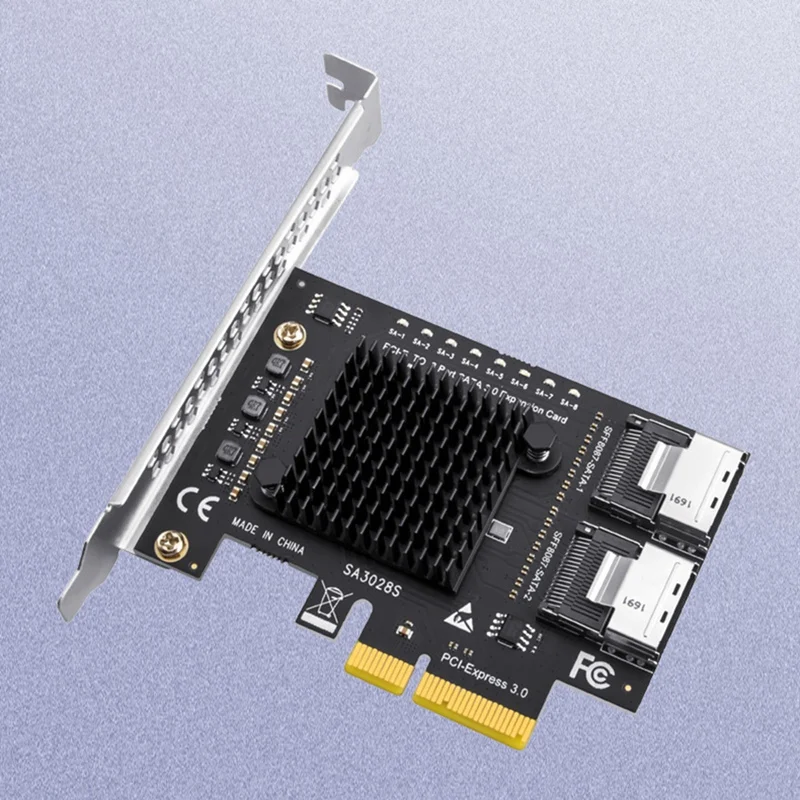 Imagem -04 - Pci-e para Port Adapter Card Discos Mini Sas Sata 3.0 Cartão de Expansão do Disco Rígido 6g Sff8087