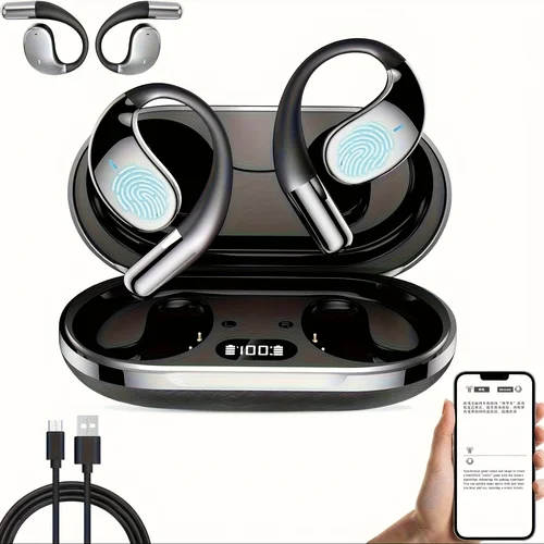 Imagen 2 del producto Auriculares inalámbricos con traducción de idiomas AI Q39, auriculares con traductor 3 en 1, auriculares Ai en tiempo Real, traducción en 144 idiomas