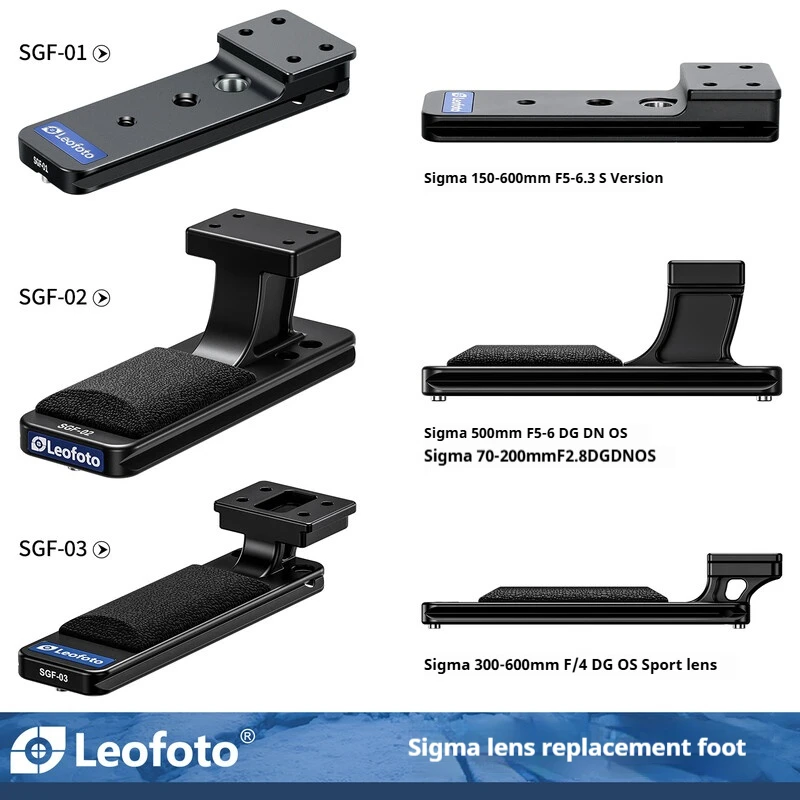 

Leofoto SGF Series Lens Replacement Bracket Sigma 500mm/70-200mm/300-600mm Lens Bracket Arca-Swiss Standard