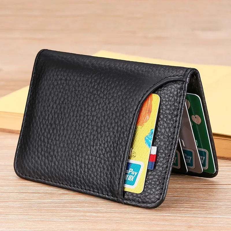 

Card Holder Men Ultra-thin Business Card Case Simple Card Holder Bank Card Sleeve Multi-card Slot Driver's License Leather Case