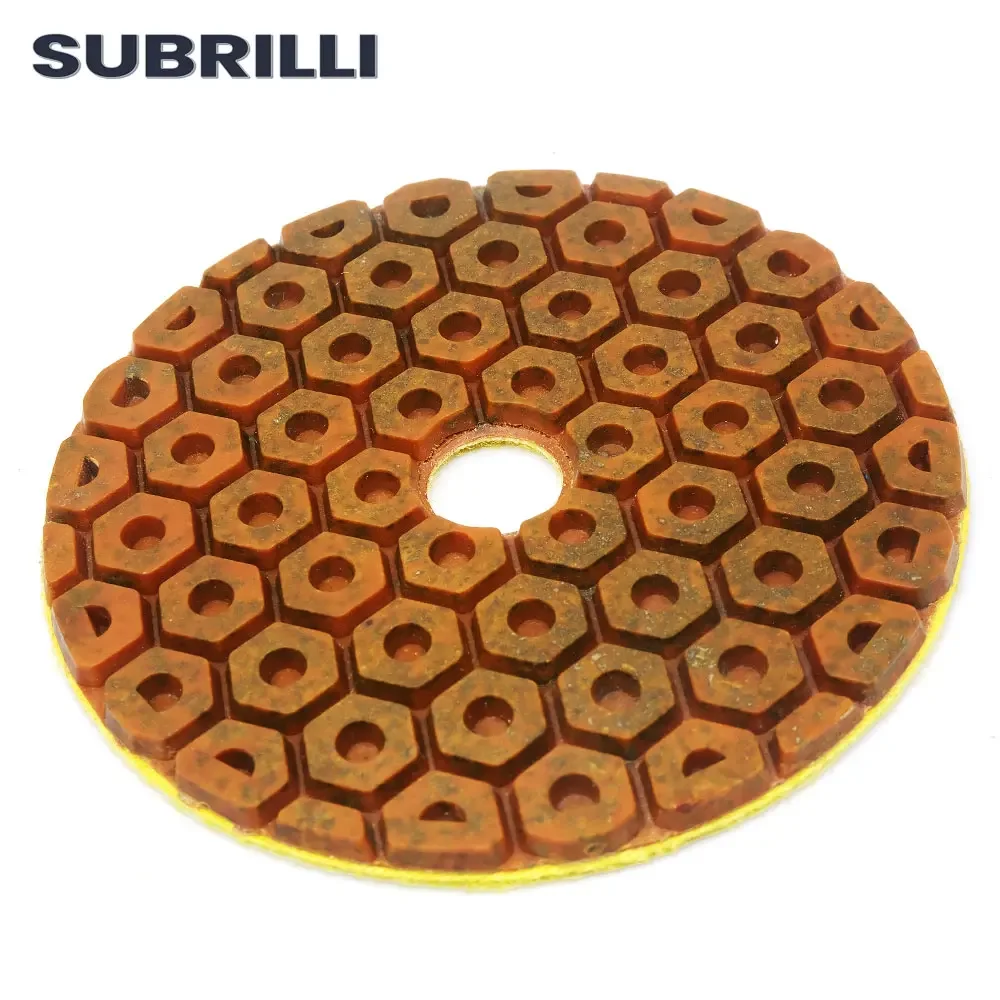 Subrili 4 "金属ダイヤモンド研磨パッド銅粒子ボンド研磨ホイール花崗岩大理石コンクリート床サンディングディスク用