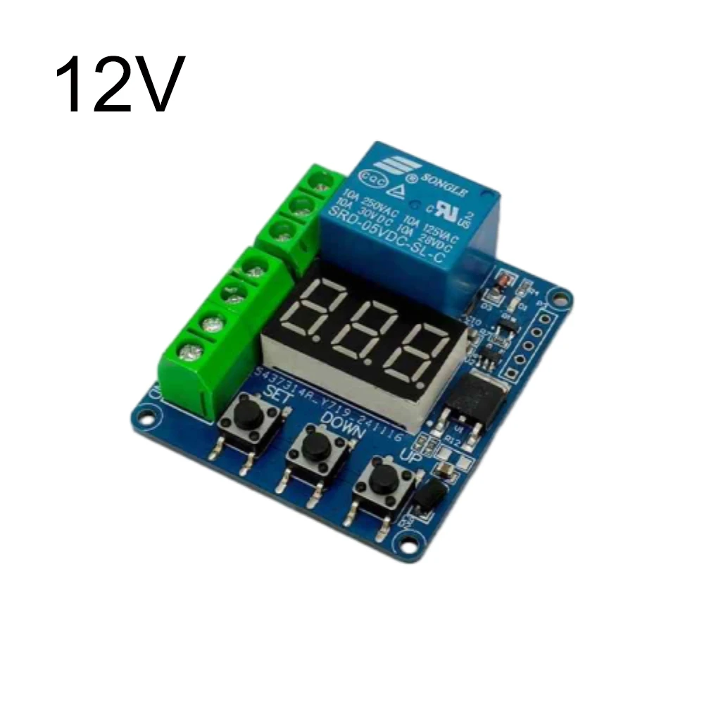 5V/12V 5A Overcurrent Protection Relay Board AC Current Measurement Detector Overload Protection Relay with Digital Tube Display