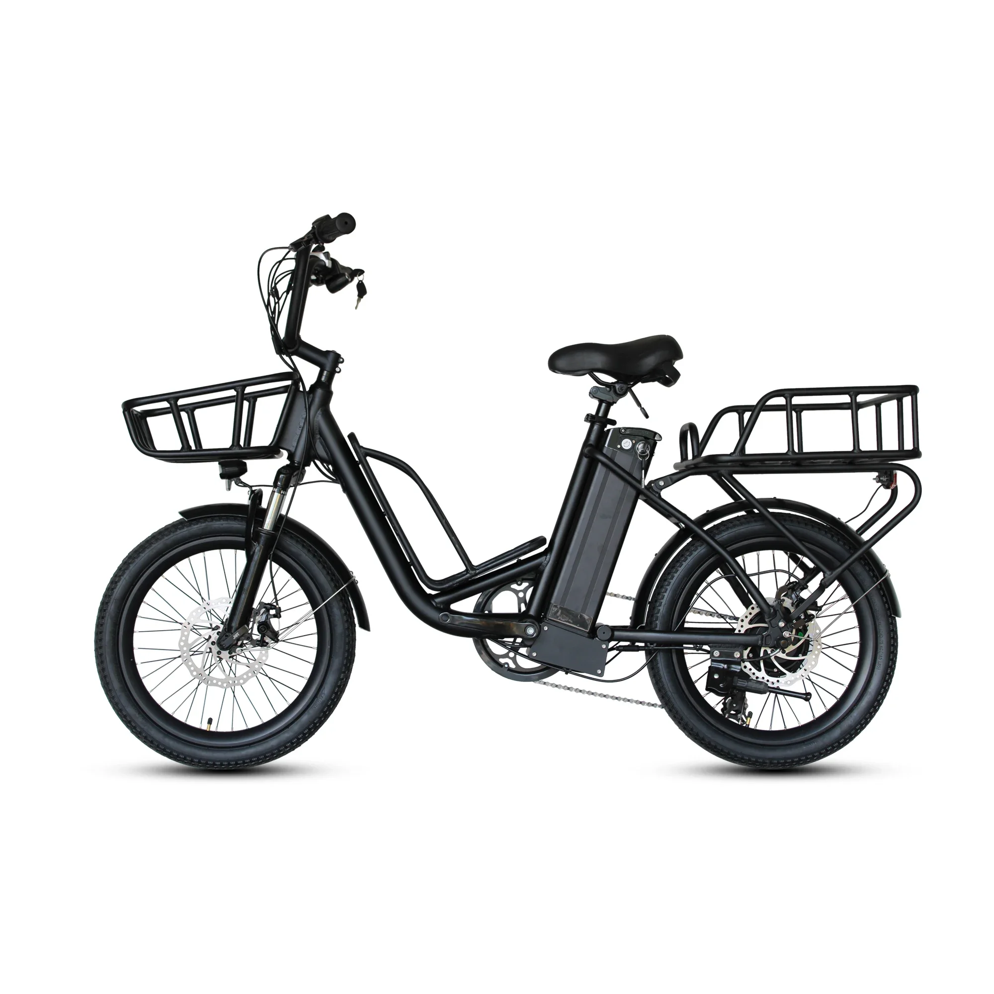 2 Wheel Cargo Bikes Hot Selling Electric Cargo Bike Family 13Ah Swappable Lithium Battery Electric Bike Cargo