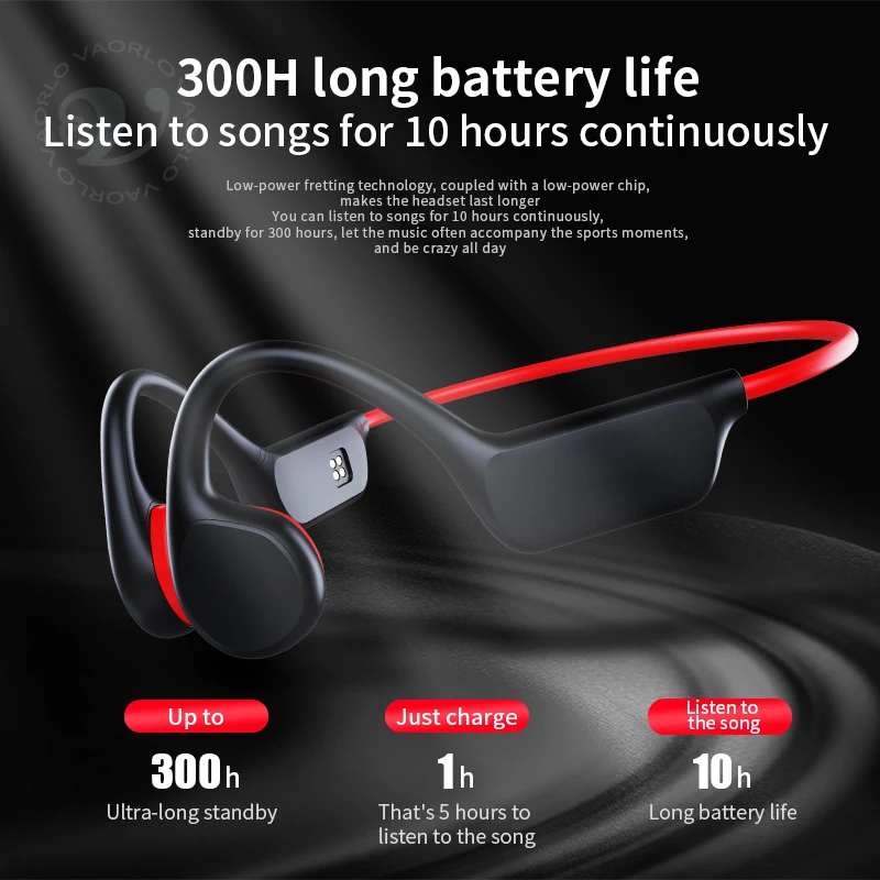 New True Bone Conduction IPX8  Waterproof  Swimming Headphones Wireless Earphone Bluetooth Sport Headset MP3 With Mic For Runnin image 2