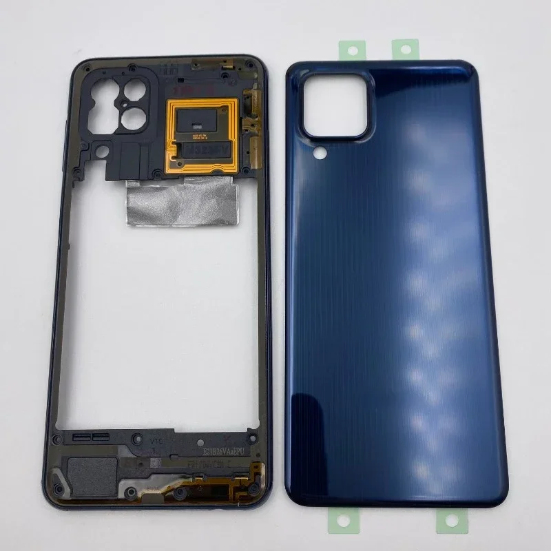 Phone Housing Frame Back Cover for Samsung M32 M325 M325FV New Rear Panel Case Replacement Part with Adhesive