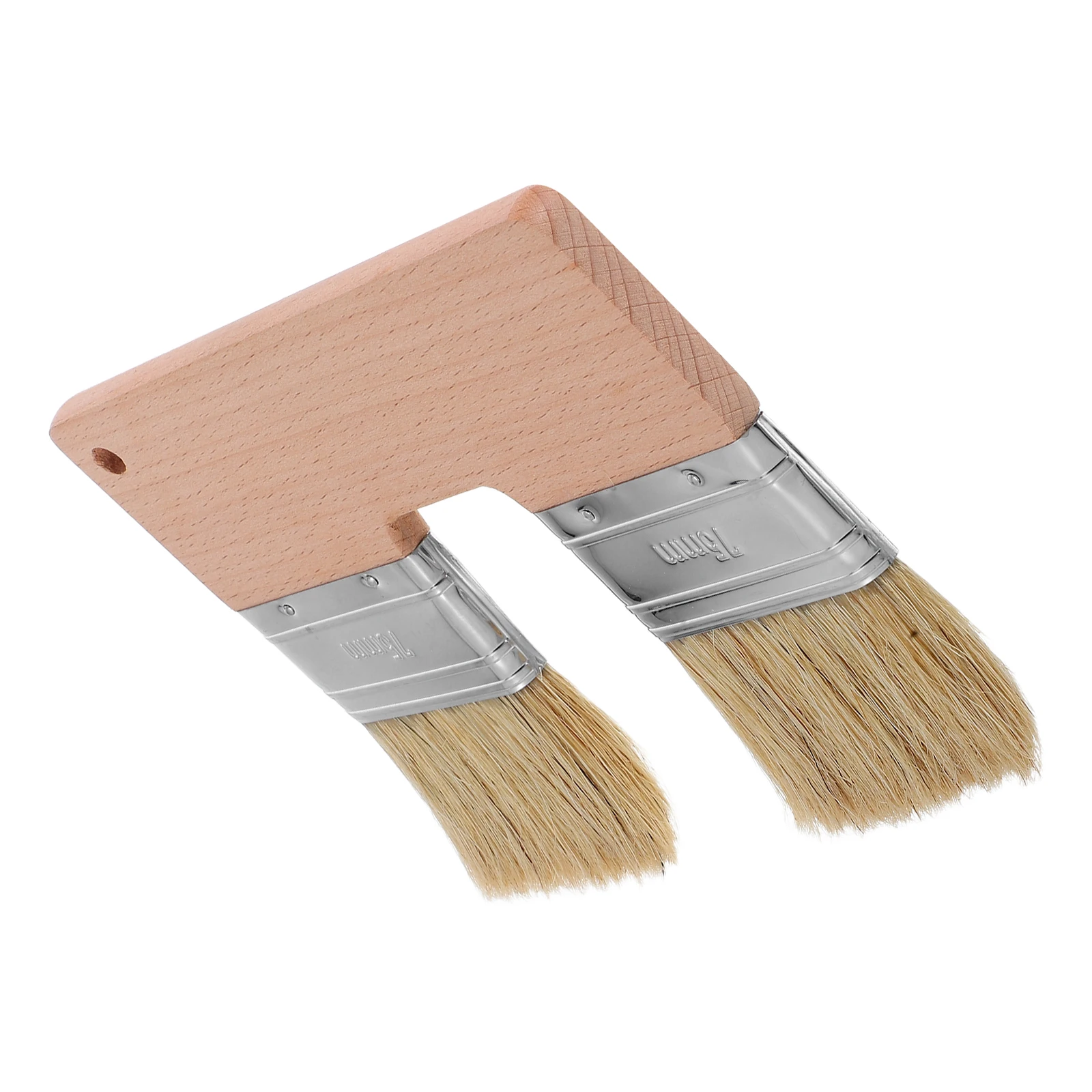 

Double Headed Natural Pig Bristle Art Flat Brush U Shaped Design for Oil Acrylic Painting Supplies Artist Paint Brushes