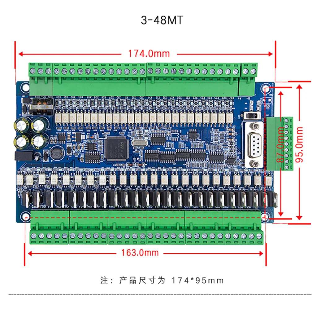 Imagem -06 - Rtc Modbus Rtu Compatiable Fx1n 2n 24 Entrada 24 Transistor Saída Analógico Entrada Saída Plc Controlador Fx3u48mt Rs485