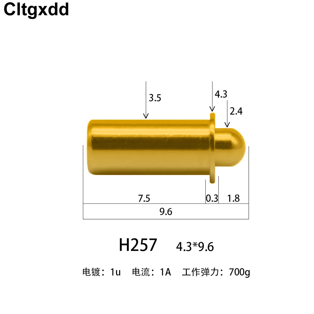 5 pièces H240-H260 l'autorisation pipeline 20A 1.5A PKnitting Pin connecteur Pogopin batterie Contact à ressort SMD illac PCB Test sonde 2.0 5.0 3.8 3.2