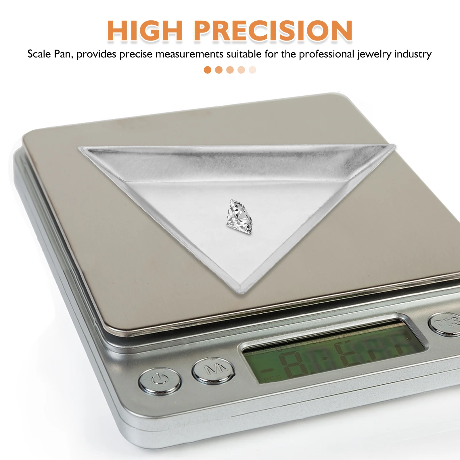 6Pcs Stainless Steel Weigh Boats Compact Tray High Precision Jewelry Scale Dish Mini Powder Weighing Dishes for Lab Liquid