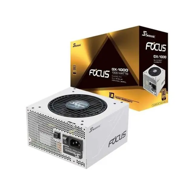 SEASONIC 750W/850W/1000W PSU computer power switch power supply 80PLUS supports RTX 4090 FOCUS GX1000 White