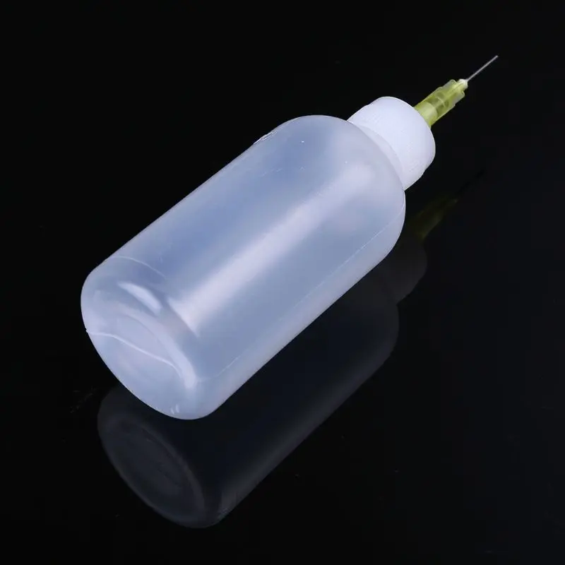 1pc 50ml Clear Liquid Bottle For Rosin Solder Paste With 1 Needle New Drop Shipping