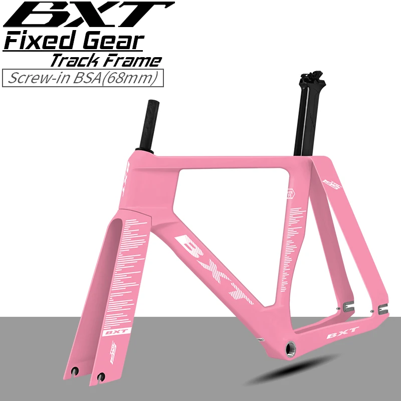 

BXT T1000 TRC-195 Carbon Fixed Gear Track Frame Carbon Fibre Track Bike Frame Single speed Fork 9x100mm Frame 10x120mm