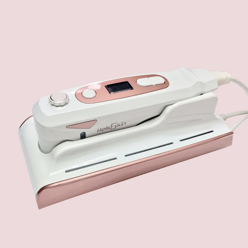 Use Beauty Machine Portable Mini Neck Wrinkles Removal Home 2023 Hello Skin Pink High Frequency Face Neck 31*21*12.5cm