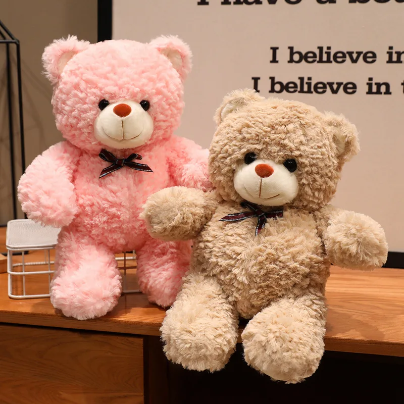 30CM Staande Snoep Beer Strikje Schattige Knuffels Creatieve Sierkussen Baby Slapen Comfort Pop Birls Jongens Presenteert Decor