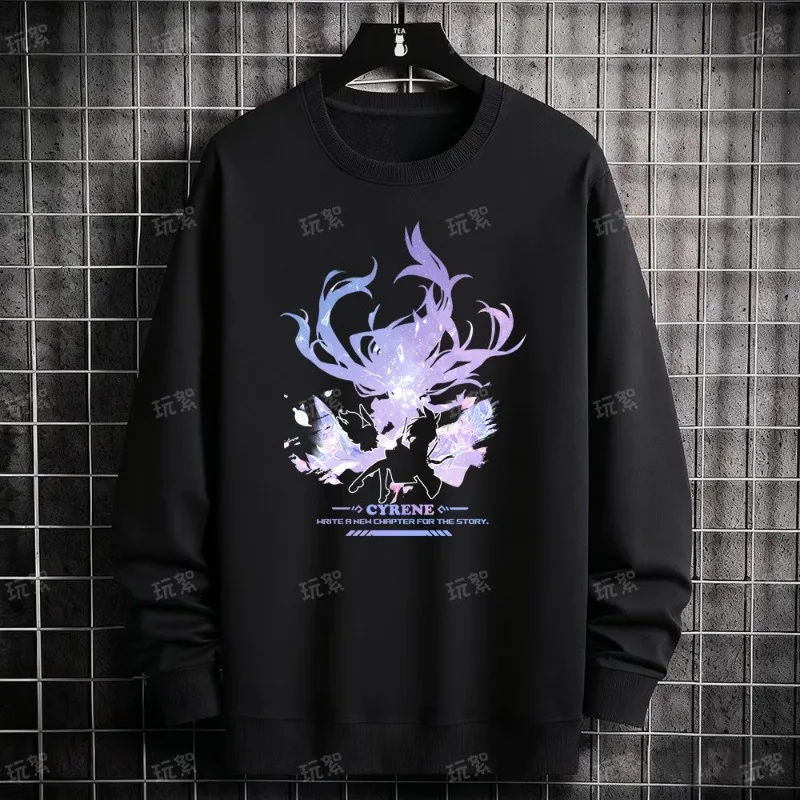 لعبة 2025 هونكاي: Star Rail Anime Cos Castorice Evernight 7 مارس اليراع الخ. هوديي بسيط وعصري برقبة دائرية للجنسين