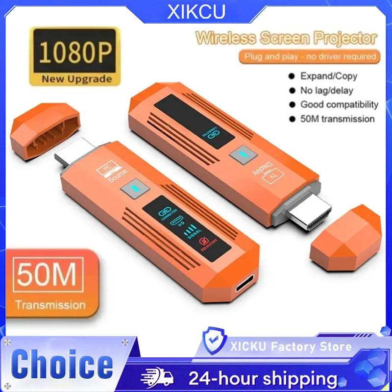 HDMI-Compatible Wireless Extender 50M 1080P 60Hz Video Audio Transmitter Receiver For PC TV Laptop Projector Plug Play