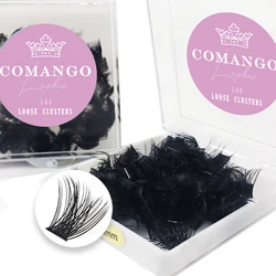 CoMango 144pcs Lash Clusters C/D Curl 10/12/14/16/18MM DIY Eyelash Extensions Individual Lashes Cluster DIY at Home