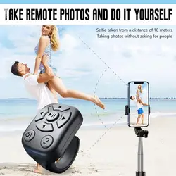 Bluetooth Remote Control Scrolling E-book Page Turner For Tiktok Video Remote Control Selfie Stick Camera Controller ﻿