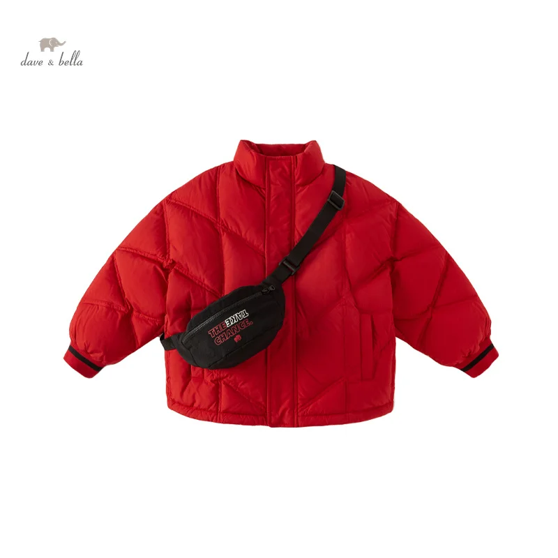 Dave Bella Children Boys Down Jacket 2023 Winter New Fashion Casual Water Proof Oil Proof Antifouling Short Overcoat DK4238199